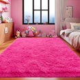 thumbnail image 6 of Rugs For Living Room For Rug Room 6x9 Rose Red, Large Big Shag Area Rug For Bedroom Nursery, Modern Fluffy Plush Carpet For Boys Girls Kids Room Dorm Home Decor, Upgrade Non-Slip, 6 of 12