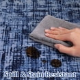 thumbnail image 6 of 5x7 Machine Washable Area Rug for Living Room Non-Slip Modern Abstract Area Rug Contemporary Solid Throw Rug Foldable Accent Floor Carpet for Dining Room, Blue, 6 of 7