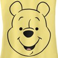 thumbnail image 2 of Junior's Winnie the Pooh Smiling Face Outline Racerback Tank Top Banana Small, 2 of 4