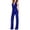 Blue, variant on Backless Halter Jumpsuit Deep V Sequin Jumpsuits Halter Cowl Neck Backless Romper for Night Club Dating