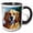 Black/White, variant on 3drose, Adorable Golden Retriever Dog Face. Digital Painting Art Gift, Charm, 11oz Magic Transforming Mug