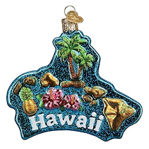 Old World Christmas Ornaments Hawaiian Islands Glass Blown Ornaments for Christmas Tree