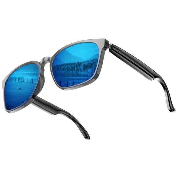 AI Smart Glasses Bluetooth,AILKIN Smart Bluetooth Sunglasses with Polarized Sunglasses with Speaker,Voice Control,UV Protection,Anti Blue Light Lens Bluetooth Smart Glasses for Women,Men