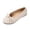 White, variant on Abomasnow Womens Flock Rhinestone Bow Decor Round Toe Slip‑On Ballet Flat Shoes for Wedding Party