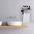 thumbnail image 5 of Bathroom Toilet Paper Holder Wood Shelf Rustic Tissue Roller Dispenser, 5 of 5