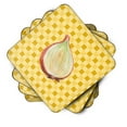 thumbnail image 2 of Carolines Treasures BB7205FC Onion on Basketweave Foam Coaster Set of 4 3 1/2 x 3 1/2 multicolor, 2 of 3