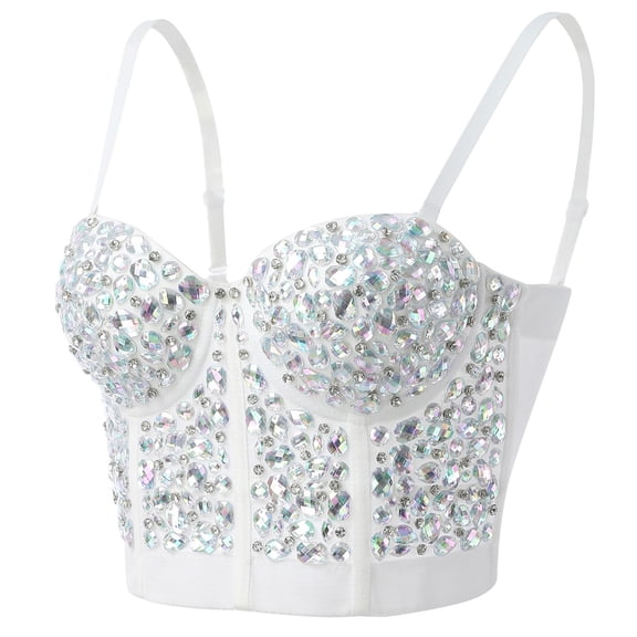 Tank Tops for Women Solid Corset Bustier Slim Fit Suspender Cropped Top