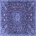 thumbnail image 1 of Ahgly Company Machine Washable Indoor Square Medallion Blue Traditional Area Rugs, 4' Square, 1 of 4