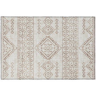 Yuma Blue Transitional Medallion 3 ft x 5 ft Area Rug Blue AYU37