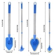 thumbnail image 2 of Armscye 35" Adjustable Long Handle Scrub Brush Set, 3-in-1 Bathroom Cleaning Brush with Stiff Bristle, Sponge & Microfiber Heads, 180° Rotating Head for Bathroom Tub, Shower, Tile & Glass, 2 of 8