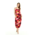 thumbnail image 2 of Women's Hawaiian Luau Floral Print Maxi Sweetheart Dress L Sunset Red, 2 of 5