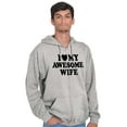 thumbnail image 2 of I Love My Awesome Wife Cute Husband Zip Hoodie Sweatshirt Men Brisco Brands S, 2 of 2