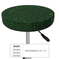 thumbnail image 7 of Picia Emerald Green Sparkling pattern Round Stool Covers Comfy Seat Covers Stretch Removable WashableChair Slipcover Round Bar Chair Cushion Cover-14 inch, 7 of 7