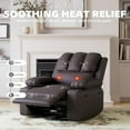 thumbnail image 5 of Ataucjin Oversized Recliner Chairs with Heat and Massage,360° Swivel Lazy Recliner Chair for Adults,Manual Rocking Chair with Cup Holder for Living Rooms, Bedroom, 5 of 8