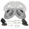 thumbnail image 2 of TRQ Front and Rear Brake Pad & Rotor Kit Brake Pads Brake Rotor Ceramic Premium G-Coated Fits Select 2004-2008 Acura TL, 2 of 6