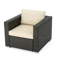thumbnail image 4 of Rosen Wicker Outdoor Club Chair with Cushions, Multibrown, Beige, 4 of 11