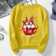 thumbnail image 2 of Pull de Noël pour Femmes Col Rond Cardigan d'Hiver Manches Longues Blouse Imprimée Graphique Mode Chandail en Molleton Mi-Longue Veste à Capuche Douce, 2 of 5