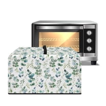 TSOVTHRID Watercolor Green Leaf Print Toaster Oven Cover Dustproof Microwave Oven Cloth Cover with Handle Heat-Resistant Kitchen Machine Covers Case Protections Protector, 20.9"W x 15.7"D x 12.4"H, L