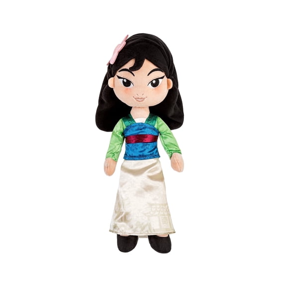 Disney Store Official Mulan Princess Plush Doll - Soft Plushy with Embroidered Features - Princess Toys for Girls - Disney Dolls & Stuffed Animals - 14 Inches
