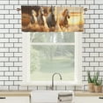 thumbnail image 3 of Safari Horses Kitchen Curtain Valances Western Animals Running Sunset Scenery Window Treatment Valance Curtains for Bathroom 54 by 18 in, 1 Panel, 3 of 6