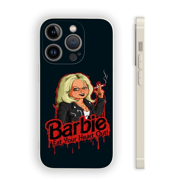 Abrace a su artista interior: cubierta plateada mate de doble capa con diseño de dibujos animados de moda para iPhone 15 Pro Max 14 13 12 Pro 11