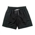 thumbnail image 4 of Fashionable Summer Swim Trunks for Men, Quick Dry Swim Shorts for Men, Swimwear, Bathing Suits, Swim Shorts with Various Colors & Designs, Quick Dry Nylon Shorts, Black (Solid), X-Large, 4 of 6