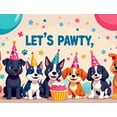 thumbnail image 4 of LUUFILx Dog Party Themed Backdrop Banner Colorful Balloon Animals Decoration Background for Puppy Birthday Party Celebration Supplies Let's Pawty Photo Booth Decor, 4 of 6