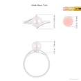 thumbnail image 5 of ANGARA Solitaire Japanese Akoya Cultured Pearl Bypass Split Shank Ring in 14K White Gold for Women | June Birthstone, Birthday, Anniversary, Jewelry Gift for Women | Pearl Ring, 5 of 8