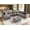 LightGrey, variant on Modular Sectional Sofa with Removable Washable Covers, Oversized Deep Seat 4 Seater U Shaped Couch with Storage Ottoman, Chenille in Light Gray
