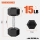 thumbnail image 4 of Mancuerna Hexagonal Altera  Acero Forro de Neopreno 15 Lbs, 4 of 6