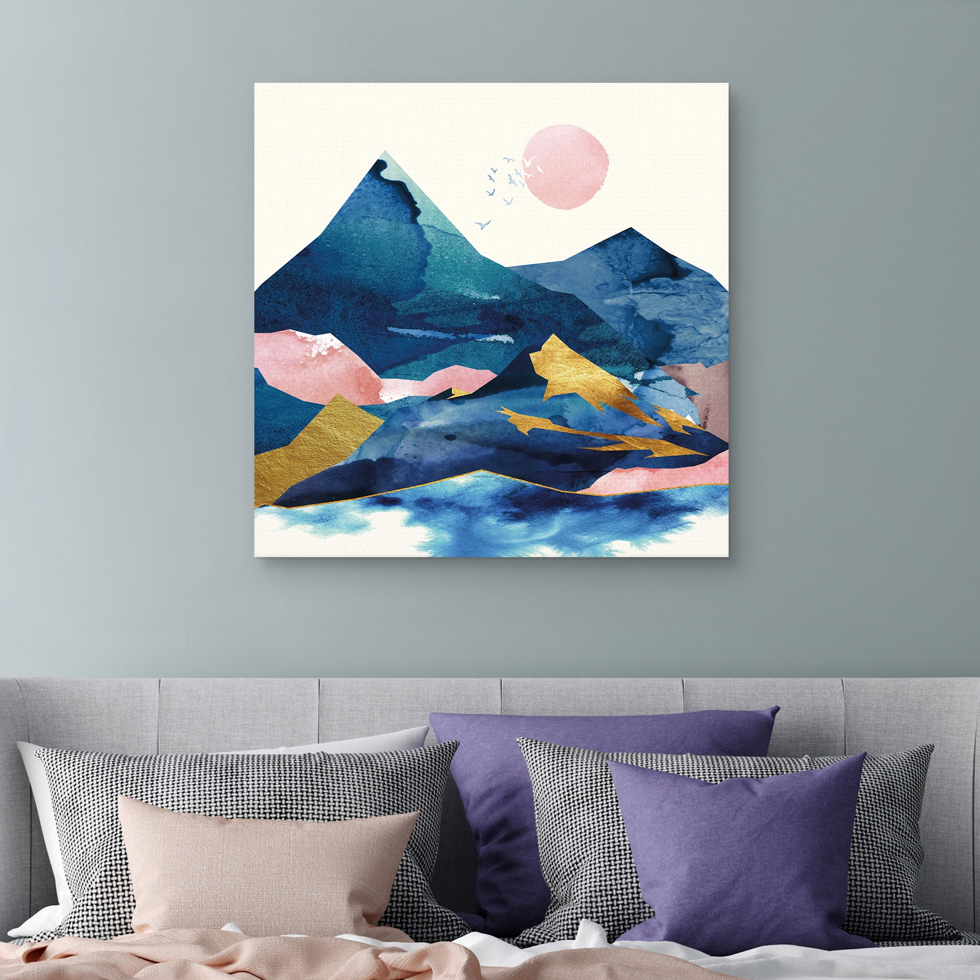 Blue Mountain I by Willow brook Fine Art Canvas Art Print, 1.5" x 35"