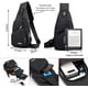 thumbnail image 4 of Bolso de hombro impermeable, mochila con tirantes para hombres y mujeres, mochila con tirantes, mochila multiusos para senderismo, bolso cruzado en el pecho JAMW Sencillez, 4 of 5