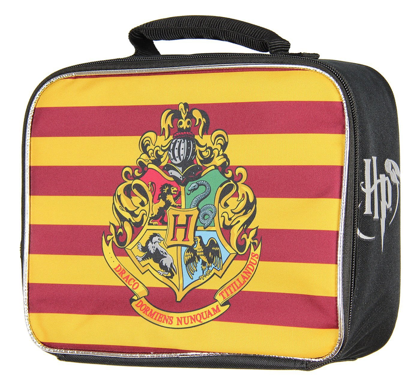 Harry Potter Hogwarts Crest Insulated Lunch Bag Gold/Burgundy/Black 