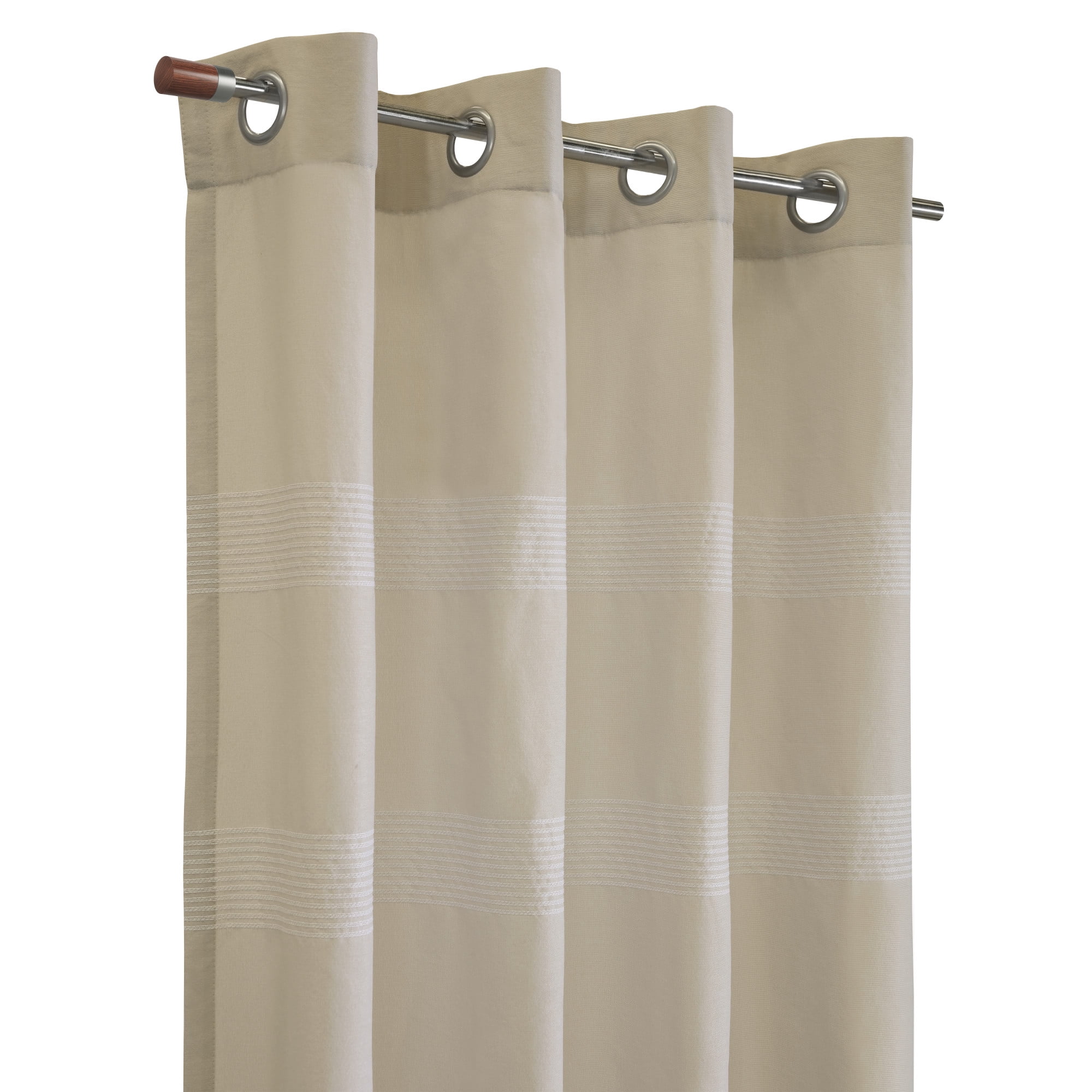 Loft Living Penny Light Filtering Grommet Indoor Curtain 52 x 63 in Taupe
