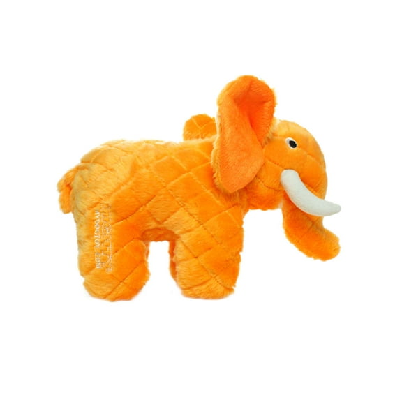 Mighty Safari Elephant Orange Durable Dog Toys