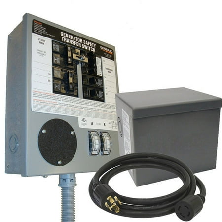 Generac 6294 30 Amp 120/240 Single Phase Pre-Wired Manual Transfer Switch for Portable Generators Up to 8 kW