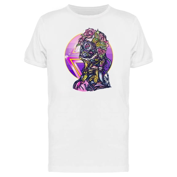 Floral Alien Robot Tee Men's -Image by Shutterstock
