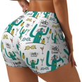 thumbnail image 2 of Vsdgher Hello Summer print Workout Shorts for Women Seamless Soft Smooth Gym Yoga Scrunch Active Exercise Fitness Shorts, 2 of 8