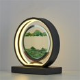 thumbnail image 2 of Lámpara 3D con imagen de Arte de arena móvil, luz LED de paisaje de arte móvil, redonda, giratoria de 360 °, mesita de noche, lámpara de arena de tiempo para dormitorio, 2 of 4