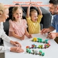 thumbnail image 4 of Learning Toys Colorful Wooden Dinosaur Train Set for Kids, Educational Number Blocks Toy, Safe Magnetic Connection, Ages 3 and Up, 4 of 5