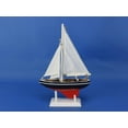 thumbnail image 7 of Hampton Nautical Wooden Endeavour Model Sailboat Decoration 9" - Small Wood Sailboat - Wooden Mo, 7 of 7