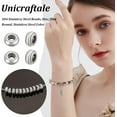 thumbnail image 2 of 200Pcs Stainless Steel Beads Solid Flat Disc Round Spacer Beads Rondelle Ring Loose Stopper Beads Charms Hole 1.5mm for Bracelet Necklace Jewelry Making, 2 of 6