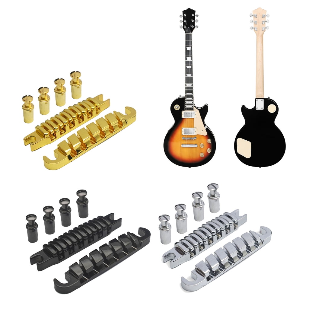 Electric Guitar Bridge Split Guitar Bridge Tailpiece Individual Saddles for 6 String Electric Guitars Replacement Parts