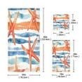 thumbnail image 3 of BZSMCE 3piece Bath Towel Sets Hand Bath Towels Fashion Starfish Serenade Printed Towel Sets, 3 of 8
