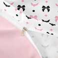 thumbnail image 4 of Homewish Girly Bow Bat Silhouette Twin Duvet Cover for Kids, Polka Dot Cute Halloween Twin Bedding, Pink Reversible, 2-Piece, 1 Duvet Cover and 1 Pillowcase, 4 of 6