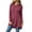 Wine, variant on Women's Ribbed Knit Crewneck Tunic Tops Fall Long Sleeve Button Detail Fashion Lightweight Sweater S-XXL