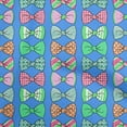 thumbnail image 1 of oneOone Cotton Cambric Medium Blue Fabric Kids Bow Tie Sewing Material Print Fabric By The Yard 42 Inch Wide, 1 of 4