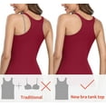 thumbnail image 5 of Attraco Women's Tank Tops with Shelf Bra Racerback Workout Yoga Top Cotton Undershirt, 5 of 8