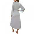 thumbnail image 4 of MELLCO Cotton Lightweight Robe Long Knit Bathrobe Soft Sleepwear Ladies Loungewear S-XXL, 4 of 11