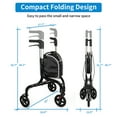 thumbnail image 6 of Planetwalk Lightweight 3-Wheel Walker for Seniors, Foldable and Adjustable Frame, Black, 6 of 7